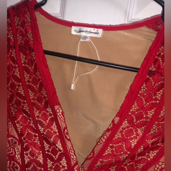 For Love and Lemons Red Lace Dress - Picture 3 of 4